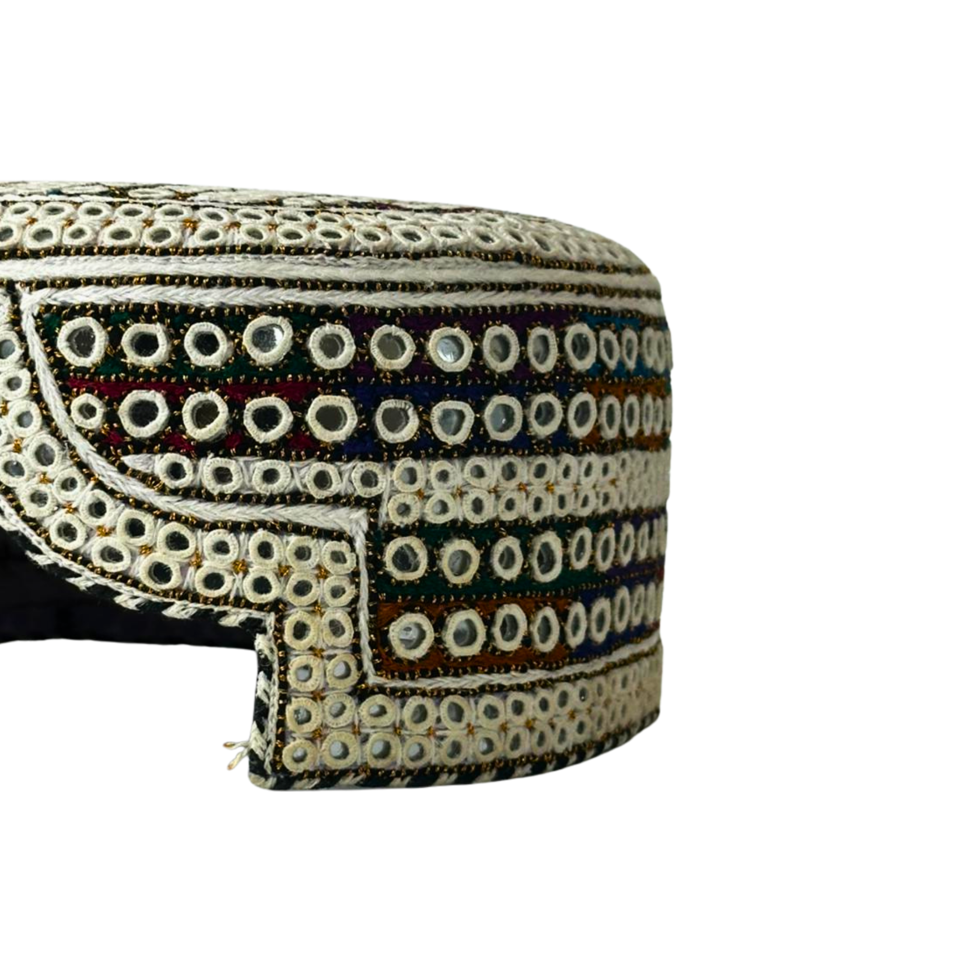 White Sindhi Topi - Traditional design - White Shade - Nasir Bhai