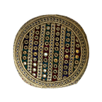 Light Brown Sindhi Topi -Traditional design- White Shade - Nasir Bhai