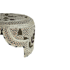 Light Brown Sindhi Topi - Flower Design - Golden Shade - Nasir Bhai
