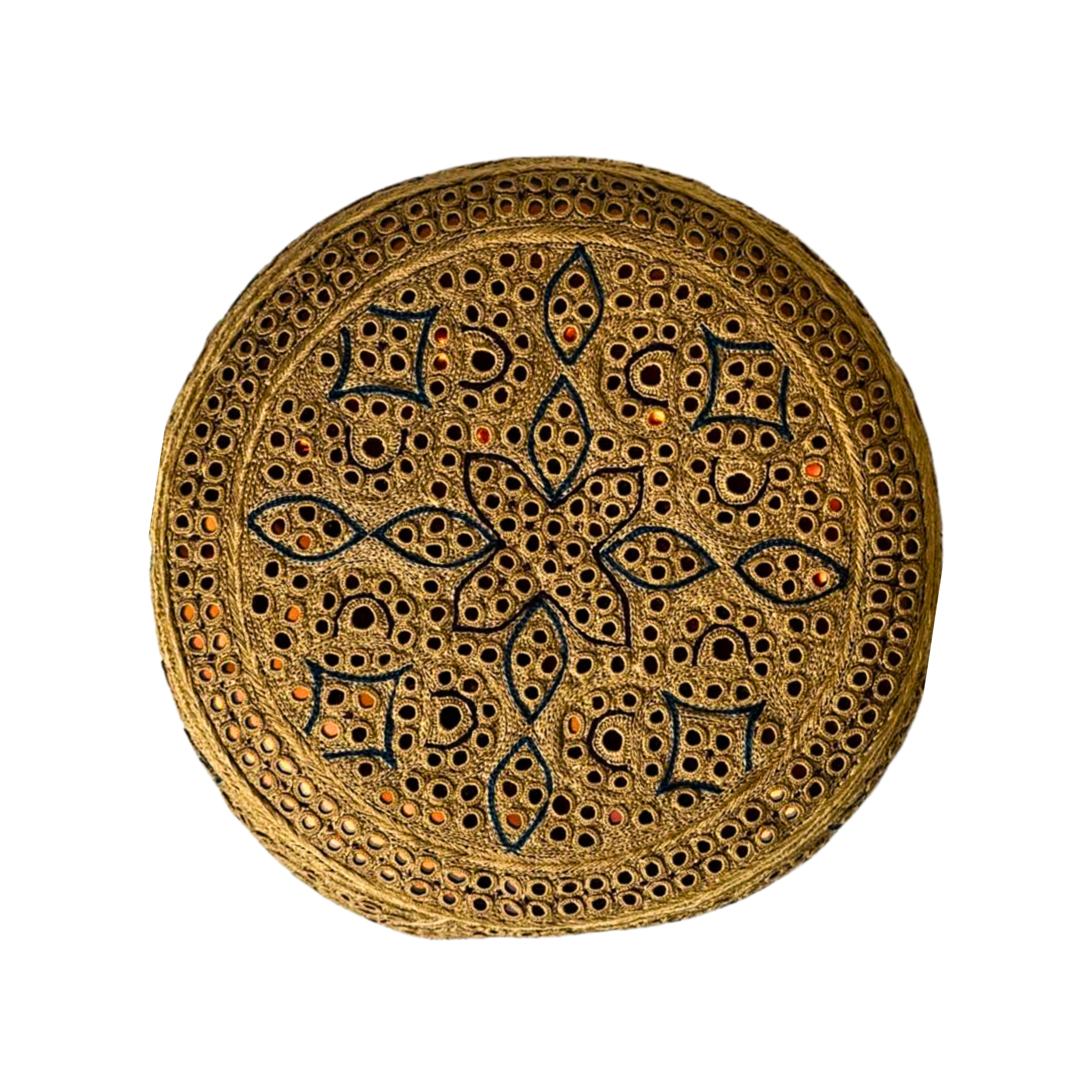 Golden Sindhi Topi - Golden Shade - Traditional design - Nasir Bhai