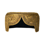 Golden Sindhi Topi - Flower Design - Golden Shade - Nasir Bhai