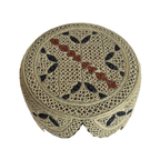 Brown Sindhi Topi - Traditional Design - Golden Shade - Nasir Bhai