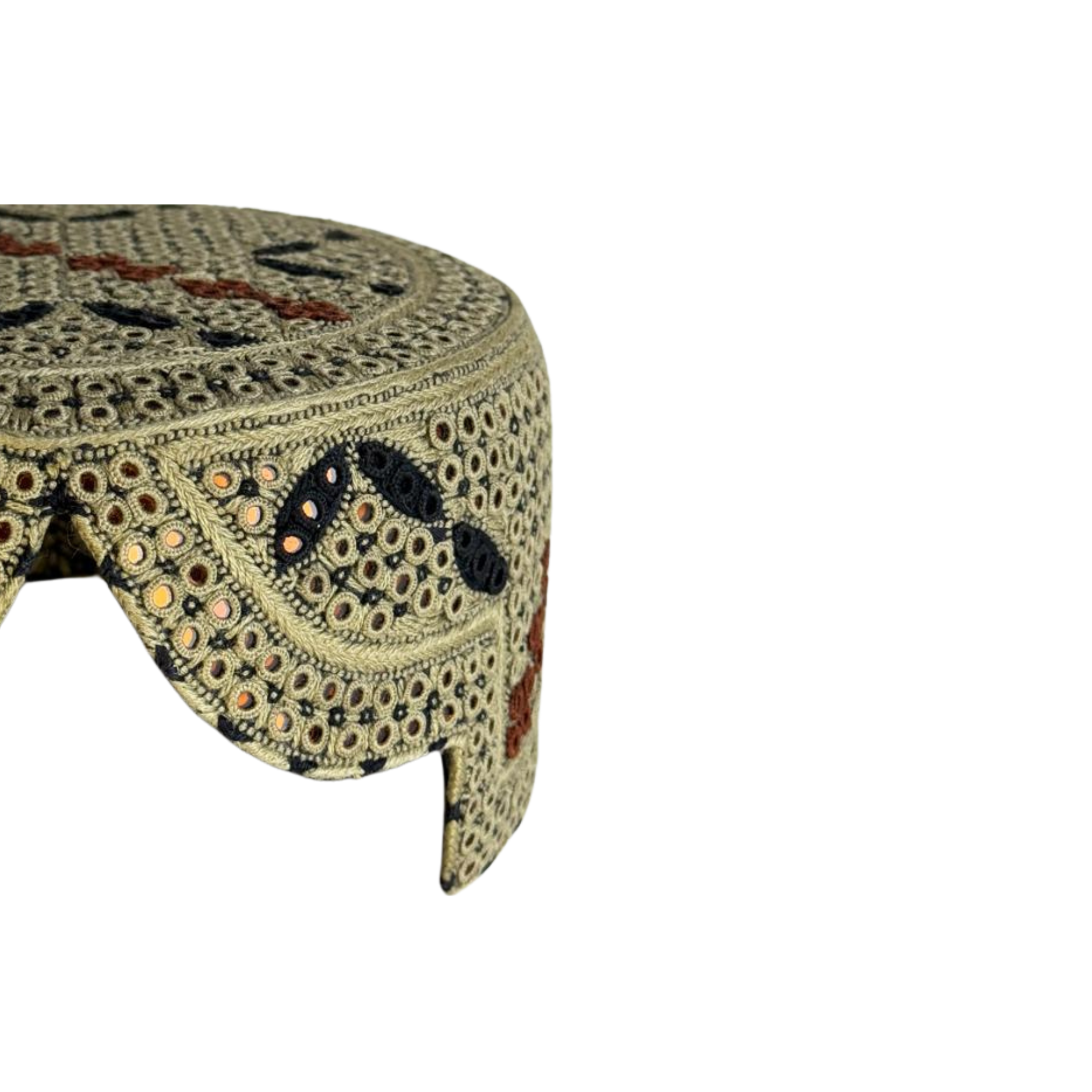 Brown Sindhi Topi - Traditional Design - Golden Shade - Nasir Bhai