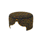 Black Balochi Topi - Traditional design - Golden Shade - Nasir Bhai