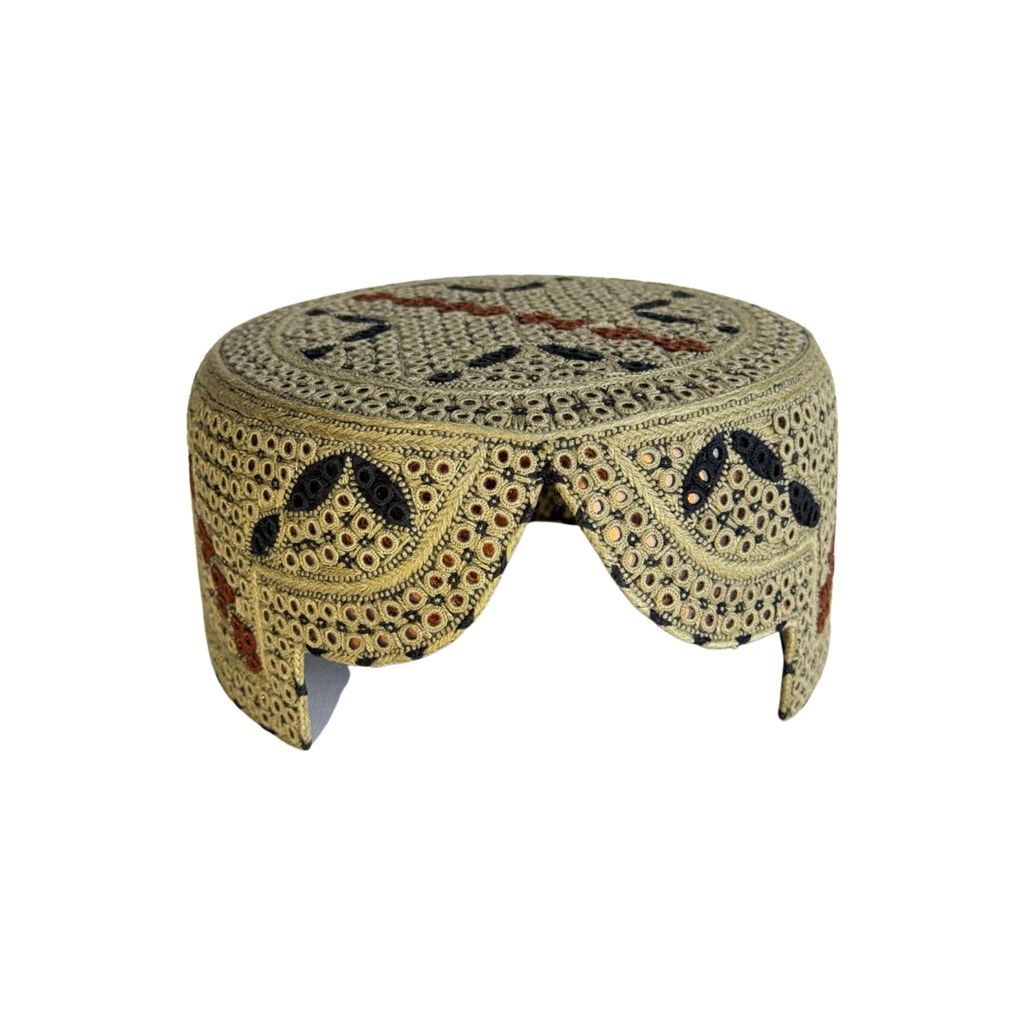 Brown Sindhi Topi - Traditional Design - Golden Shade - Nasir Bhai