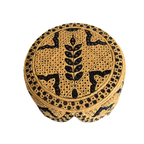 Golden Sindhi Topi - Flower Design - Brown Shade - Nasir Bhai