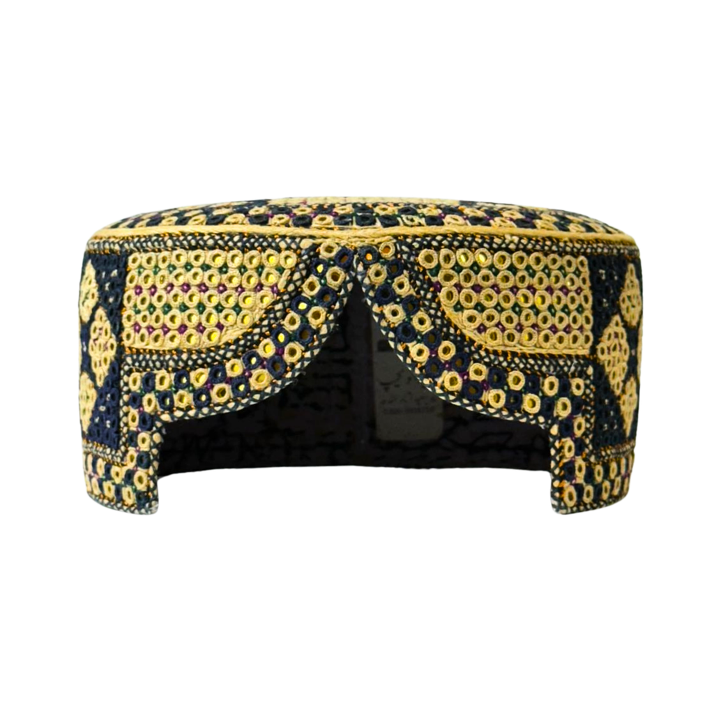 Golden Sindhi Topi - Traditional design - Golden Shade- Nasir Bhai