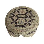 Light Brown Sindhi Topi - Traditional Design - Golden Shade - Nasir Bhai