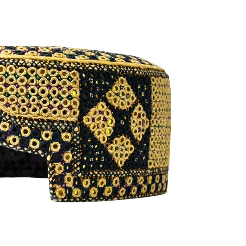 Golden Sindhi Topi - Traditional design - Golden Shade- Nasir Bhai