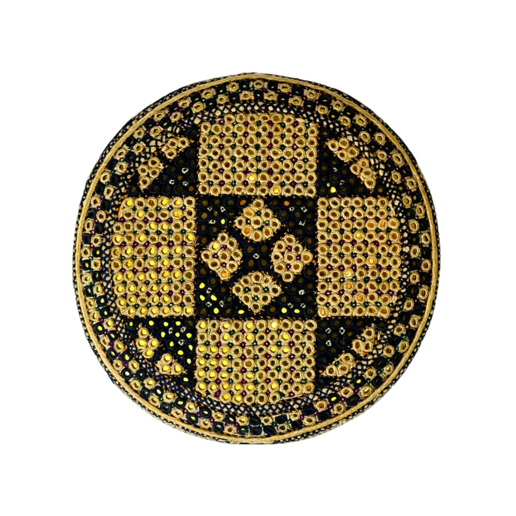 Golden Sindhi Topi - Traditional design - Golden Shade- Nasir Bhai