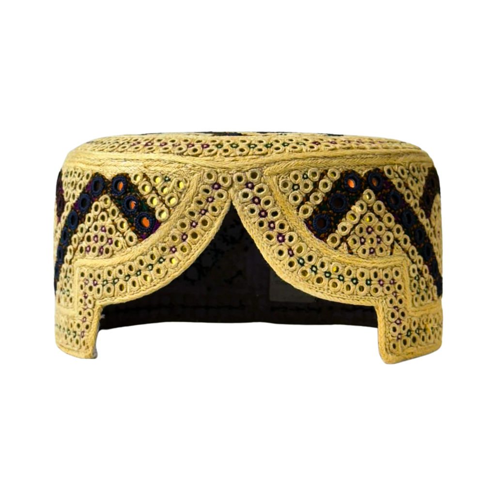 Golden Sindhi Topi - Traditional design - Golden Shade - Nasir Bhai