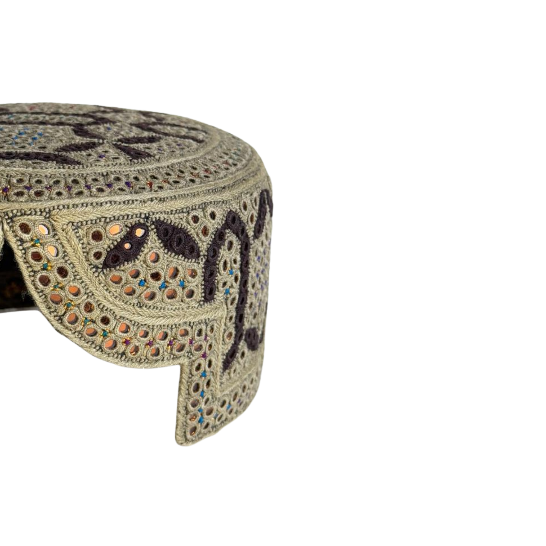 Light Brown Sindhi Topi - Traditional Design - Golden Shade - Nasir Bhai