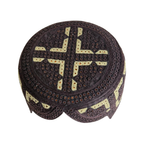 Maroon Sindhi Topi - Traditional Design - Golden Shade - Nasir Bhai