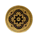 Light Brown Sindhi Topi - Flower Design - Golden Shade - Nasri Bhai