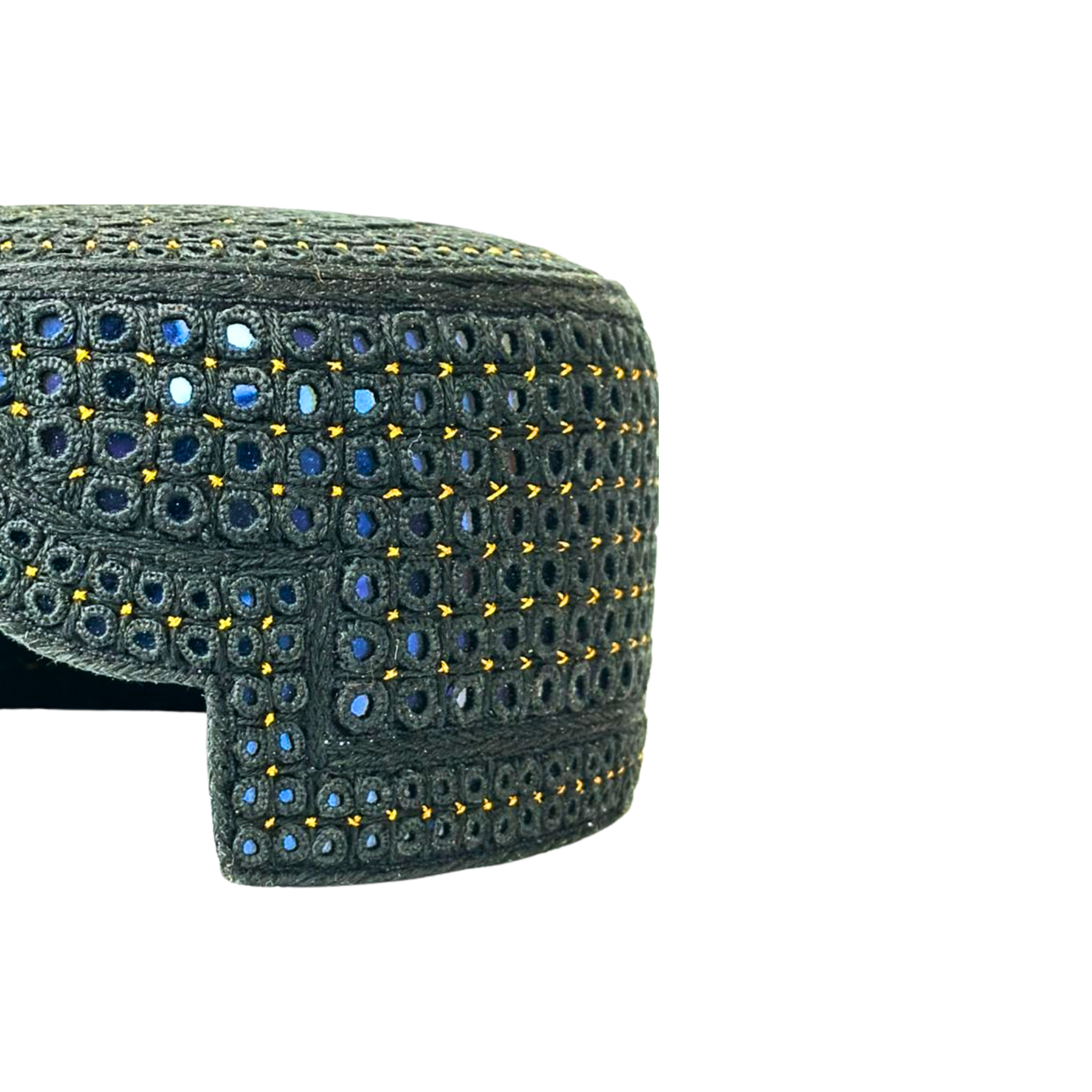 Grey Sindhi Topi - Blue Shade - Nasir Bhai
