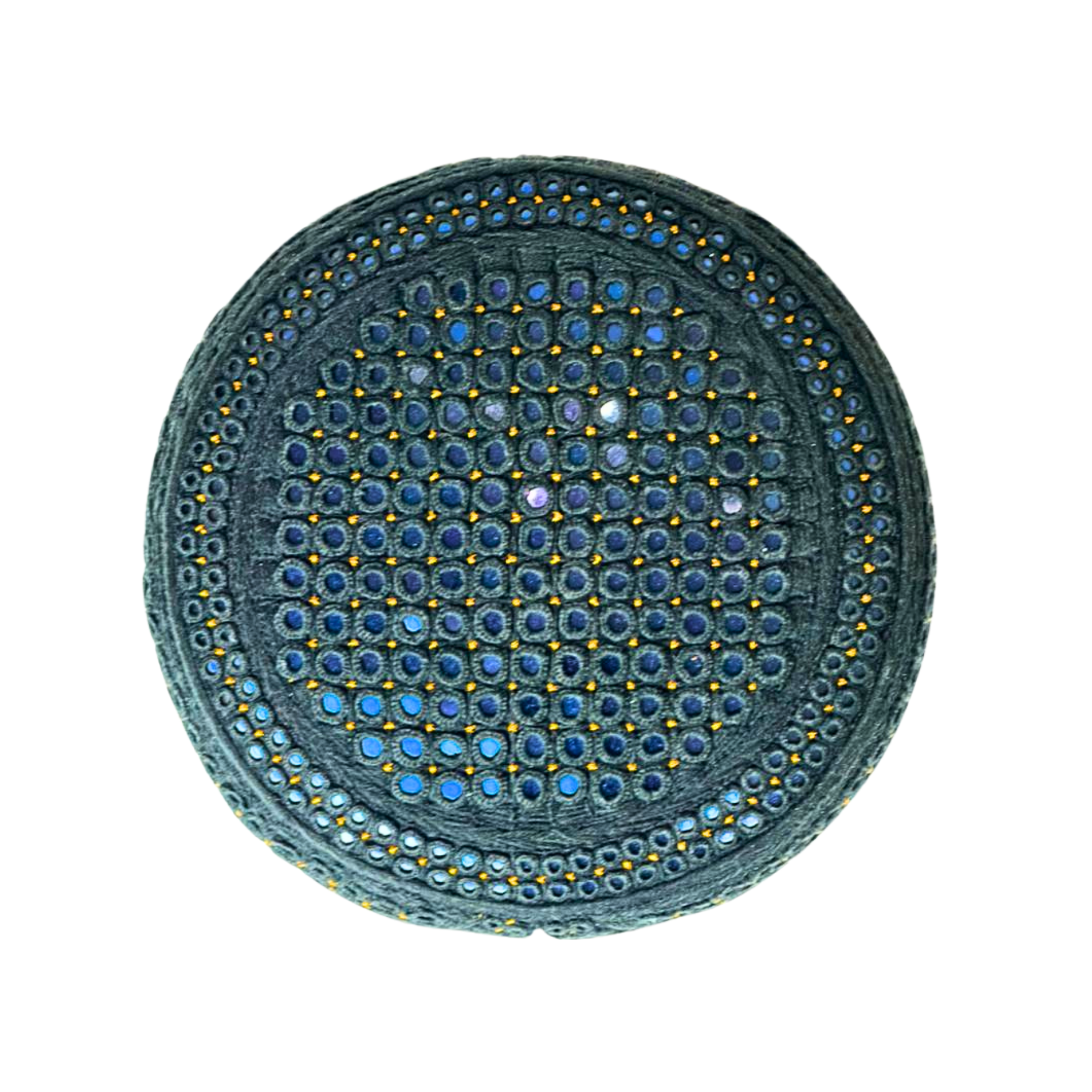 Grey Sindhi Topi - Blue Shade - Nasir Bhai