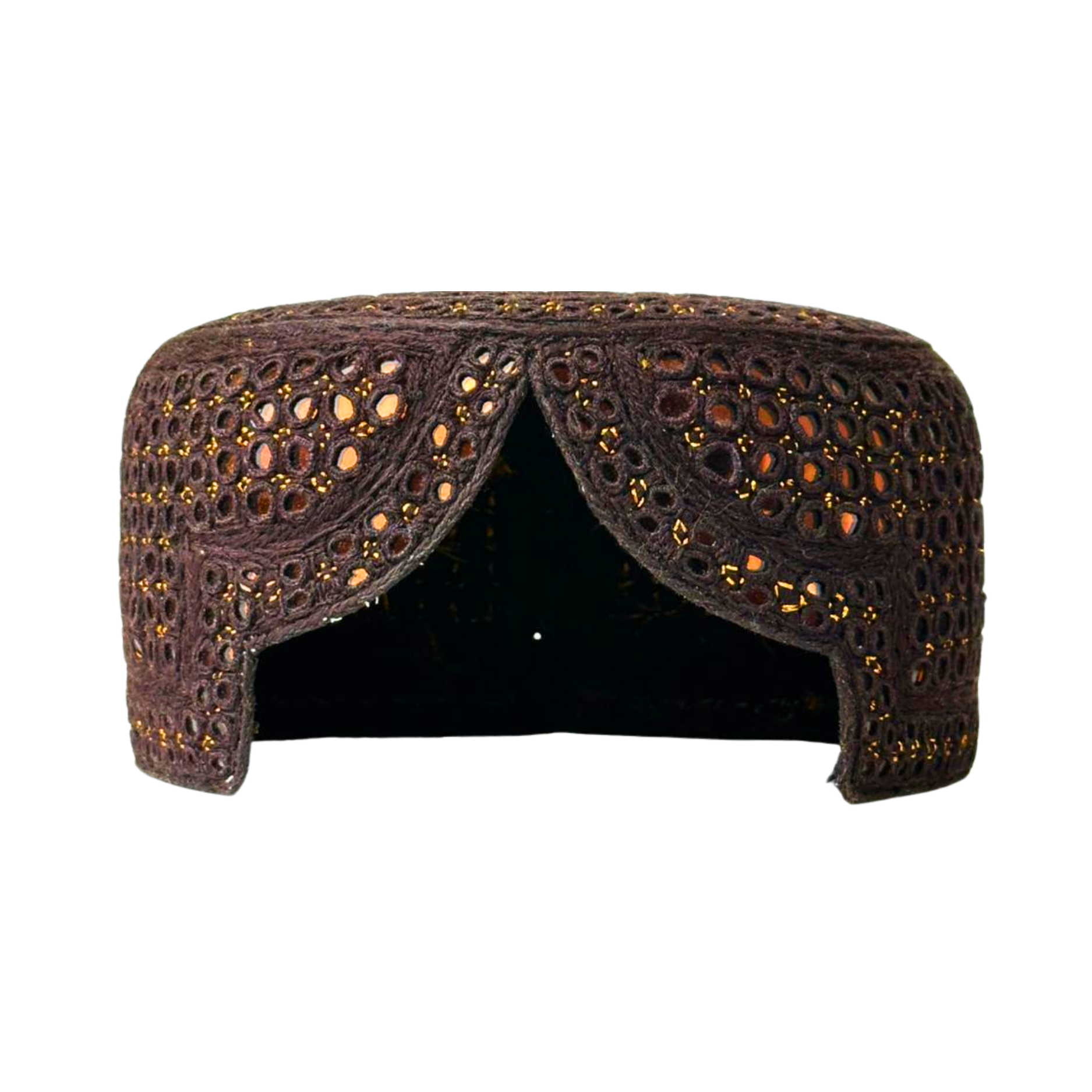 Brown Sindhi Topi - Golden Shade - Nasir Bhai