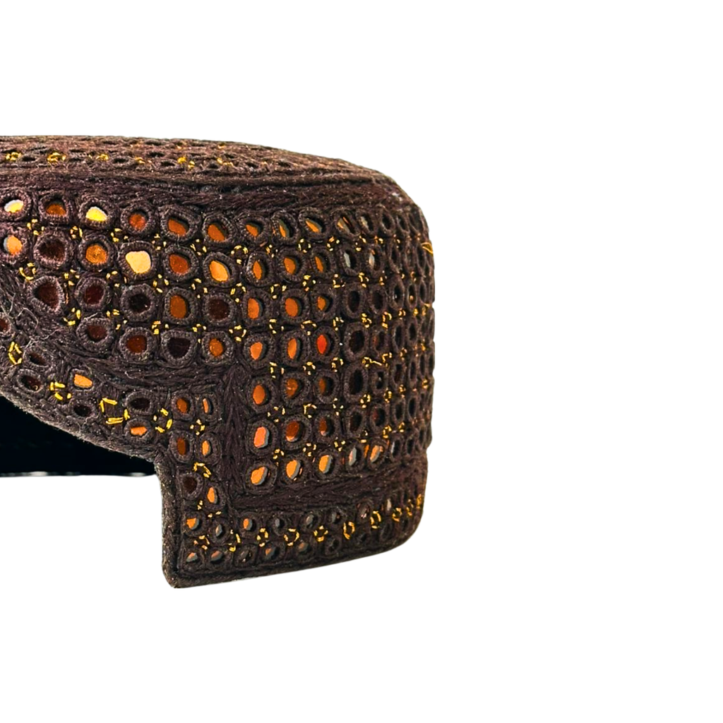 Brown Sindhi Topi - Golden Shade - Nasir Bhai