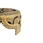 Golden Sindhi Topi - Traditional Design - Blue Shade - Nasir Bhai