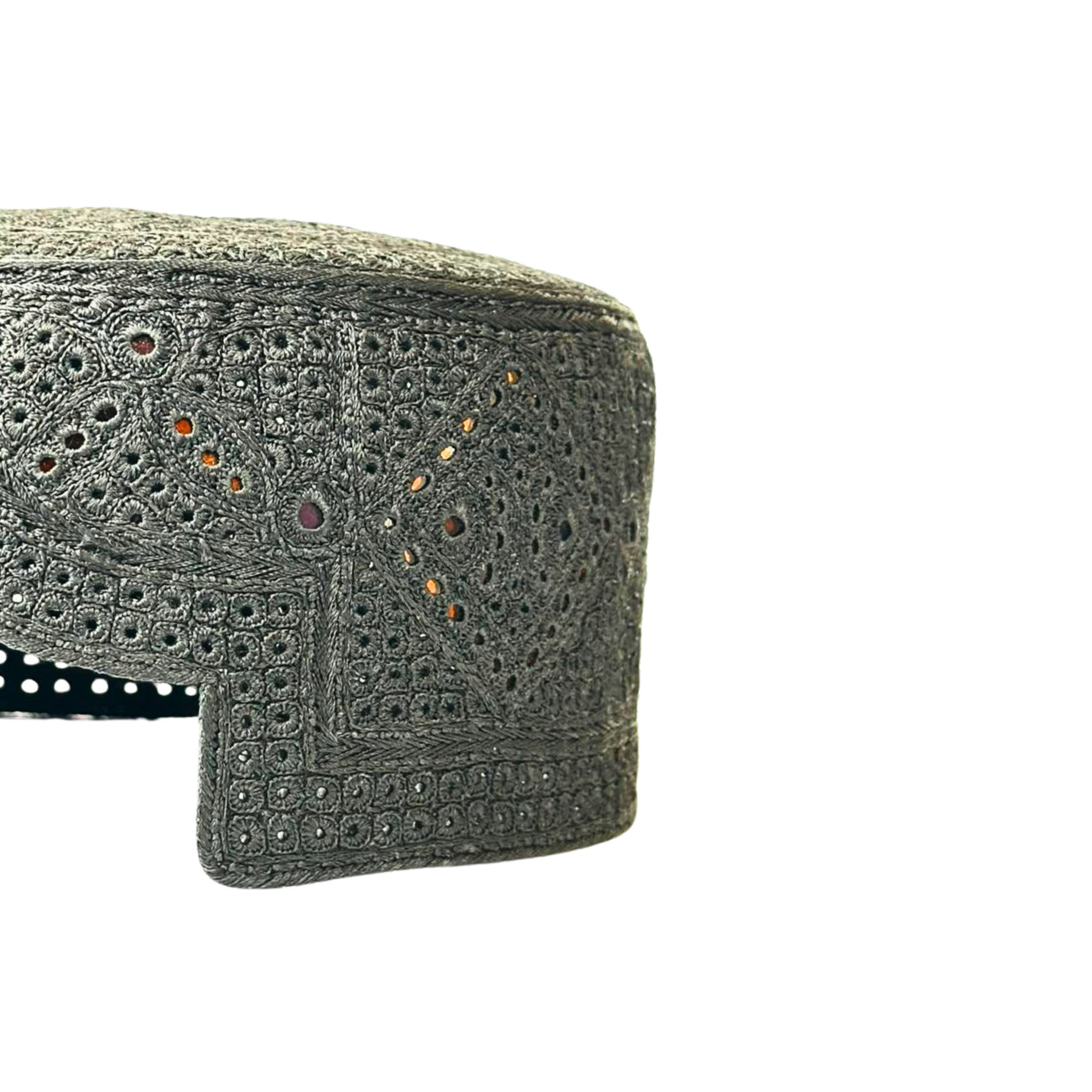 Silver Sindhi Topi - Golden Shade - Nasir Bhai