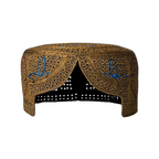 Golden Sindhi Topi - Flower Design - Golden Shade - Nasir Bhai