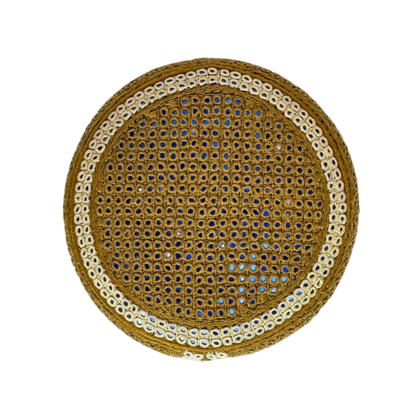 Brown Sindhi Topi -  Blue Shade - Nasir Bhai