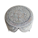 White Sindhi Topi - Traditional Design - Golden Shade - Nasir Bhai
