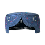 Blue Sindhi Topi - Traditional design - Nasir Bhai