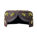 Maroon Sindhi Topi - Blue Shade - Nasir Bhai