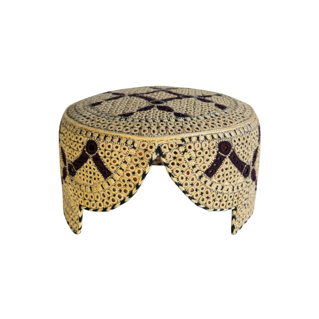 Golden Sindhi Topi - Traditional Design - Golden Shade - Nasir Bhai