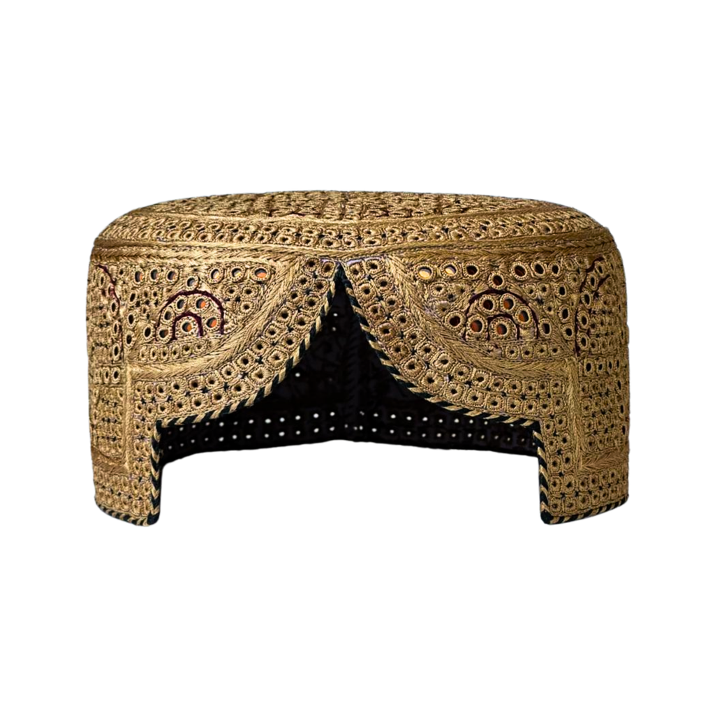 Golden Sindhi Topi - Traditional design- Golden Shade - Nasir Bhai