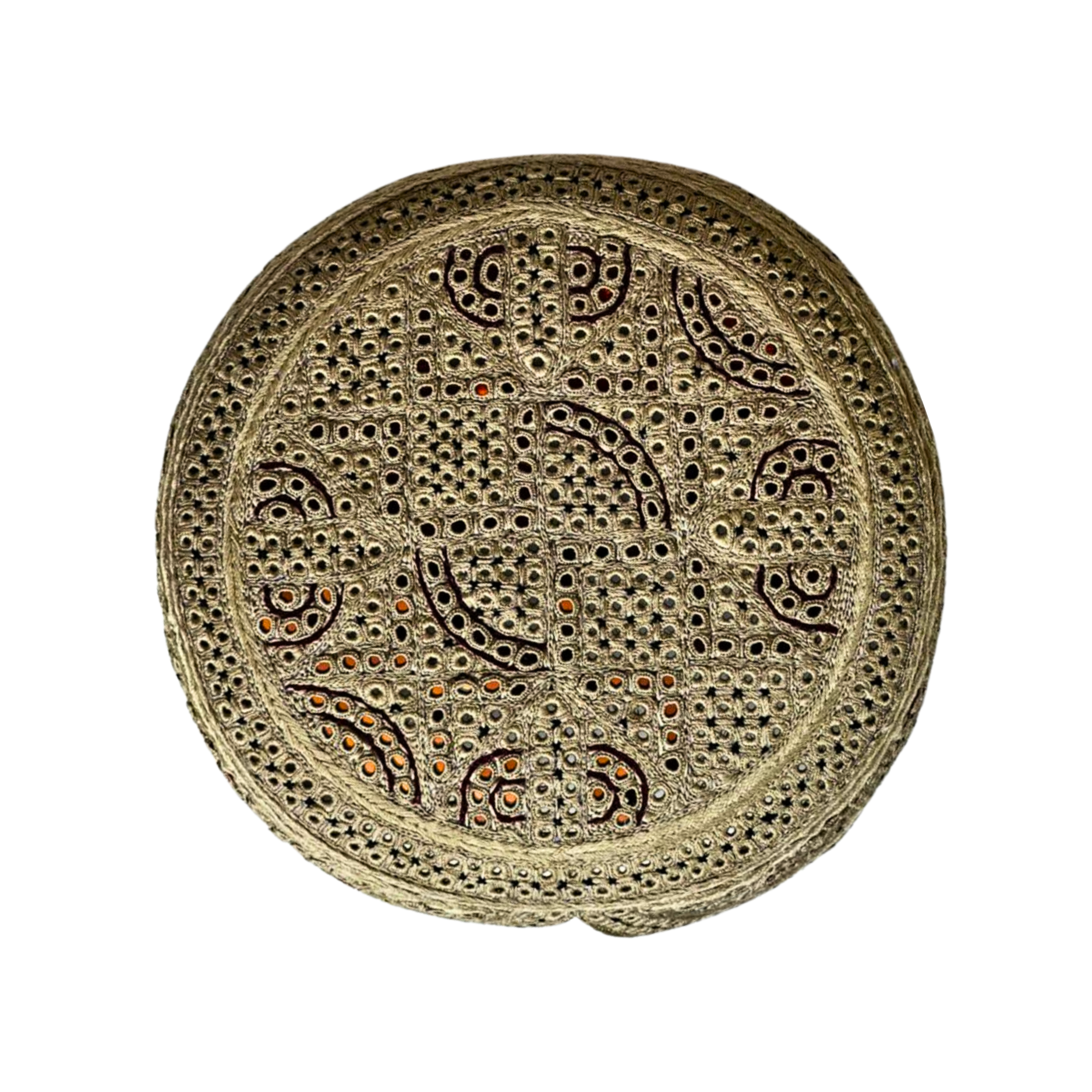 Light Brown Sindhi Topi - Traditional design - Golden Shade - Nasir Bhai