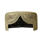 Light Brown Sindhi Topi - Traditional design - Golden Shade - Nasir Bhai