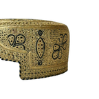 Golden Sindhi Topi - Flower Dseign - Nasir Bhai