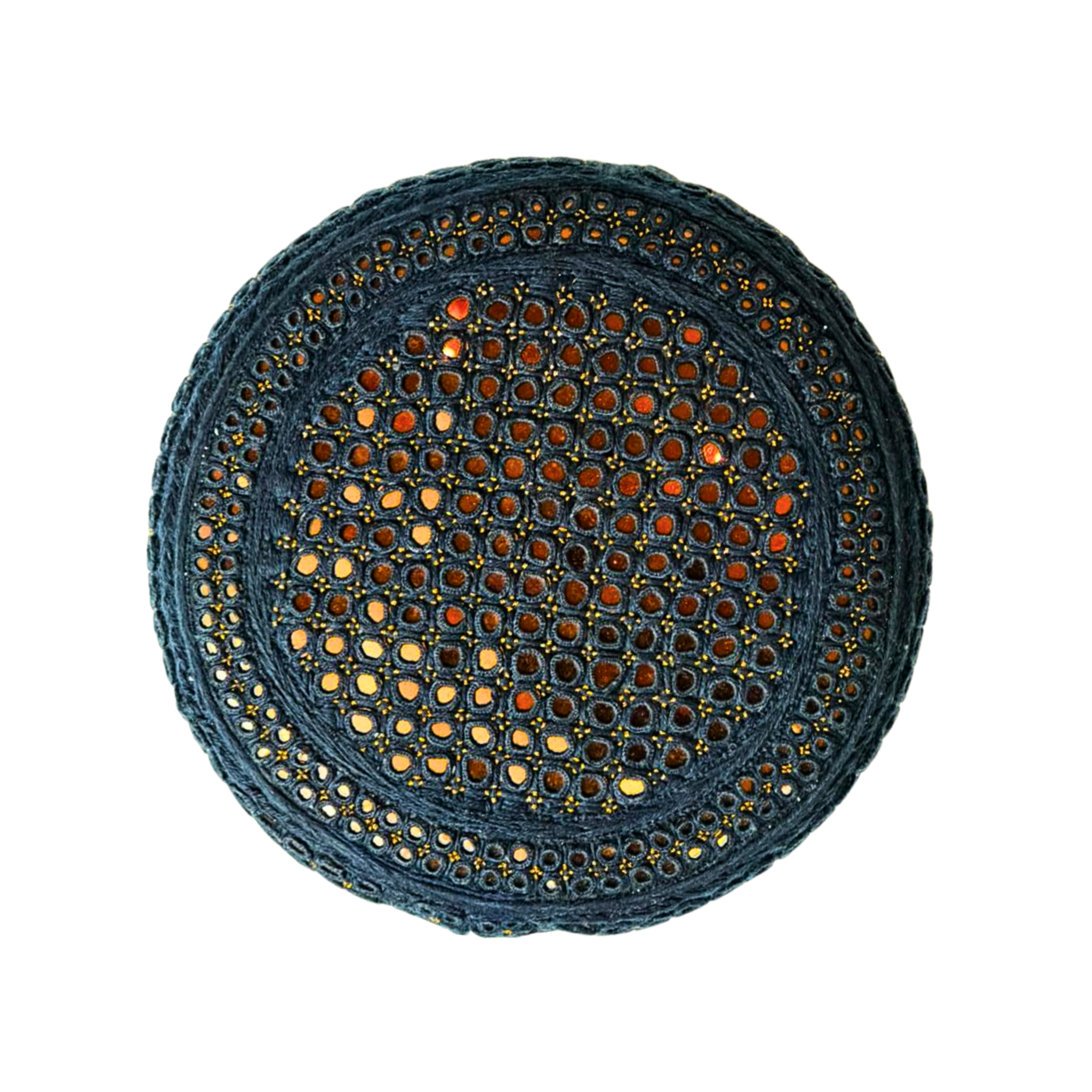 Blue Sindhi Topi - Golden Shade - Nasir Bhai