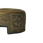 Dary Brown Sindhi Topi - Heart Dseign - Nasir Bhai