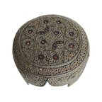 Brown Sindhi Topi - Traditional Design - Golden Shade - Nasir Bhai