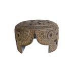 Brown Sindhi Topi - Traditional Design - Golden Shade - Nasir Bhai