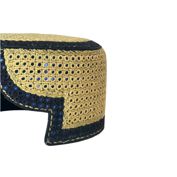 Brown Sindhi Topi - Blue Shade - Nasir Bhai