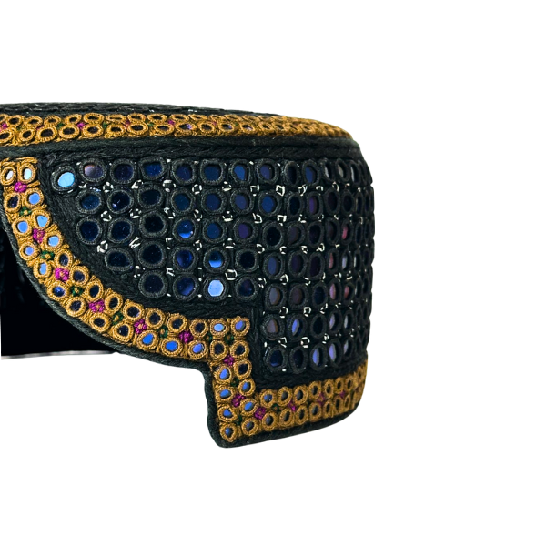 Black Sindhi Topi - Blue Shade - Nasir Bhai