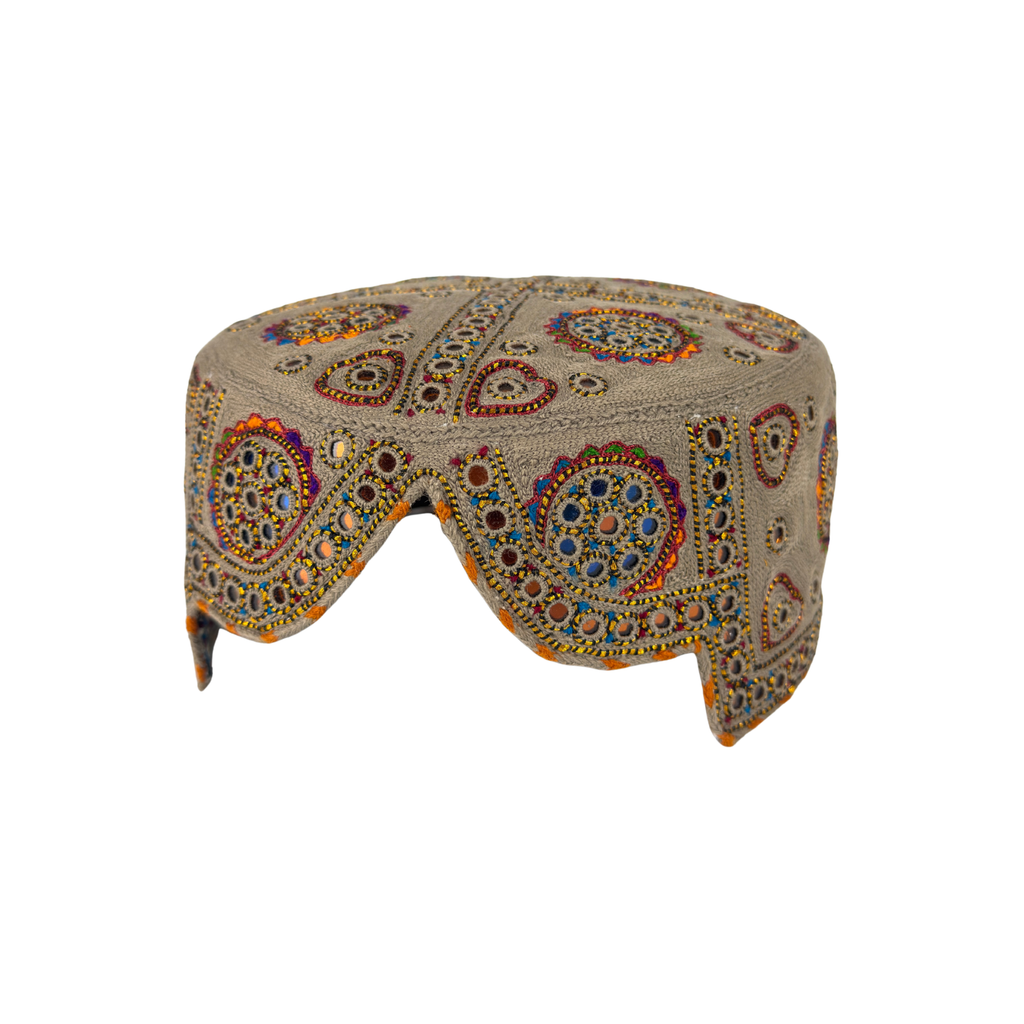 Brown Balochi Topi - Traditional design - Golden Shade - Nasir Bhai