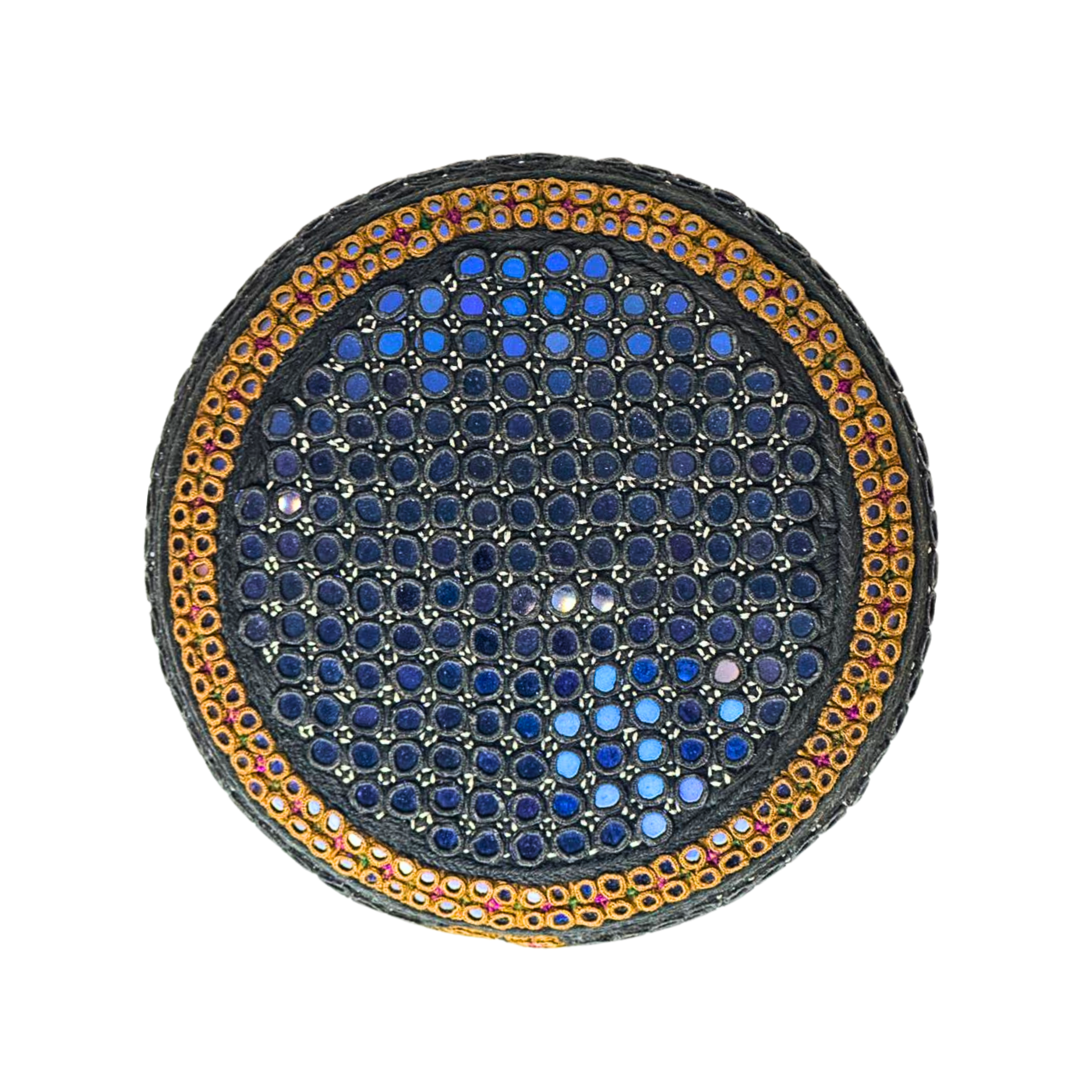 Black Sindhi Topi - Blue Shade - Nasir Bhai