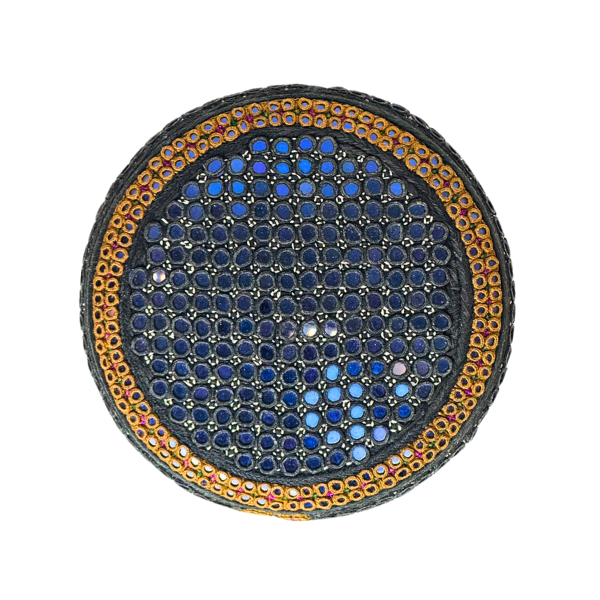 Black Sindhi Topi - Blue Shade - Nasir Bhai