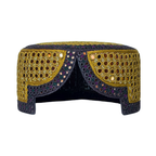 Golden Sindhi Topi - Blue Sahde - Nasir Bhai