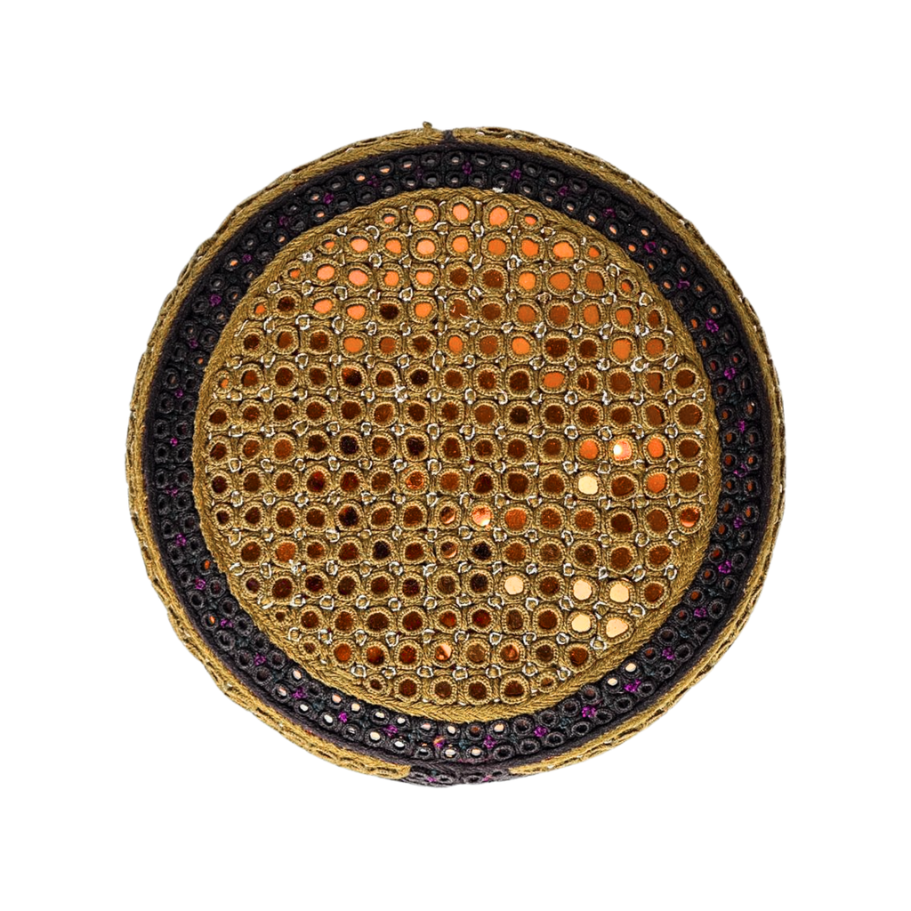 Golden Sindhi Topi - Blue Sahde - Nasir Bhai