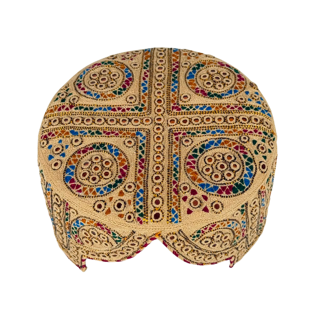 Golden Balochi Topi - Traditional design - Golden Shade - Nasir Bhai
