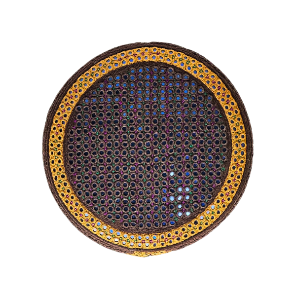 Maroon Sindhi Topi - Blue Shade - Nasir Bhai