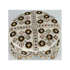 White Balochi Topi - Traditional design - Blue Shade - Nasir Bhai