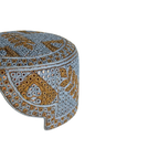 Grey Sindhi Topi - Traditional Design - Golden Shade - Nasir Bhai