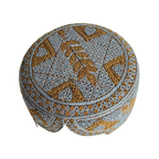 Grey Sindhi Topi - Traditional Design - Golden Shade - Nasir Bhai